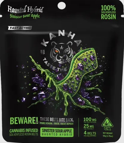 KANHA - ROSIN BELTS - HAUNTED SINISTER SOUR APPLE CRUNCH 100MG - KANHA Main Image
