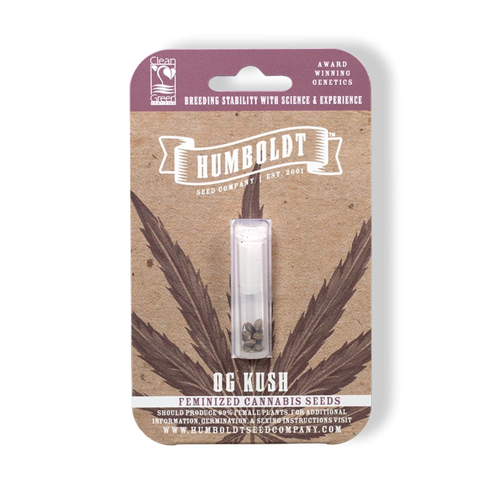 Humboldt Seed Company - HSC -3 Pack Feminized Cannabis Seeds (OG Kush-Indica Hybrid) Main Image