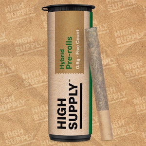HIGH SUPPLY - High Supply | 5pk (.5g) Prerolls | Twisted Melon | 2.5g