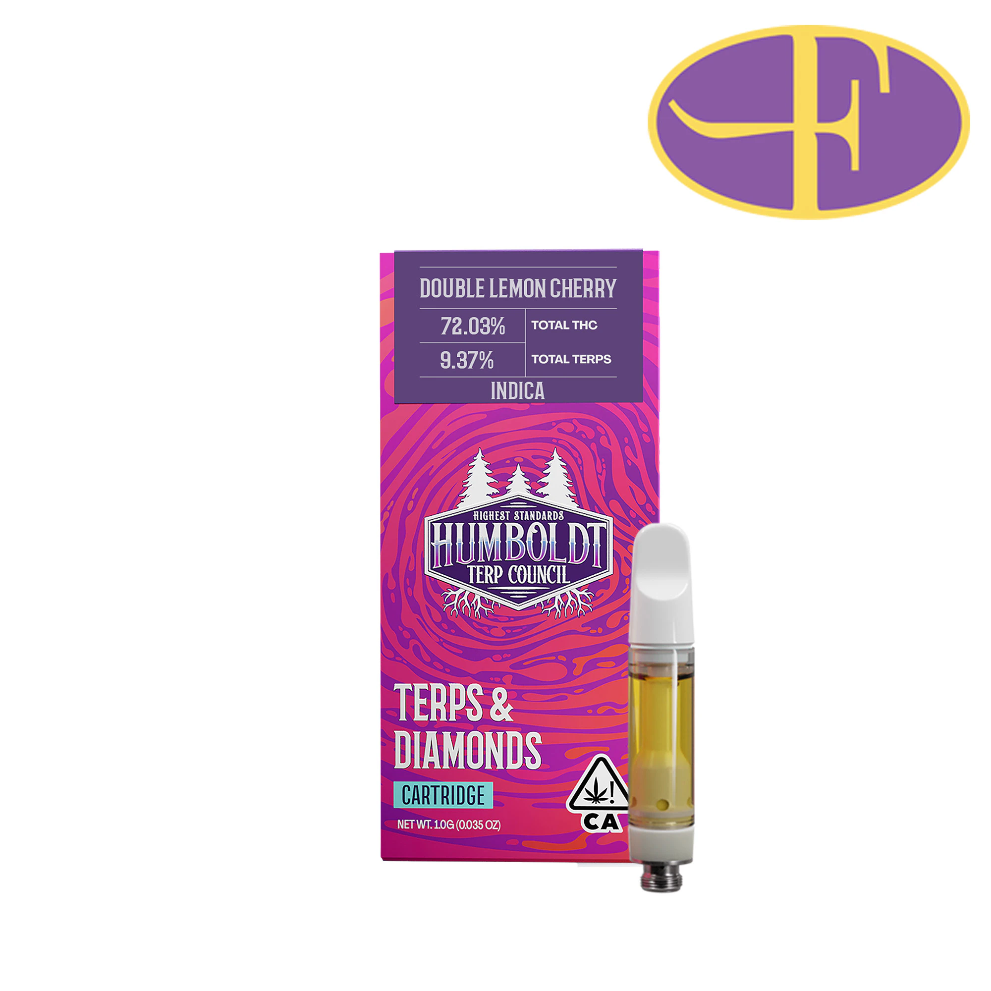 Humboldt Terp Council - Double Lemon Cherry Live Resin Vape Cartridge Main Image