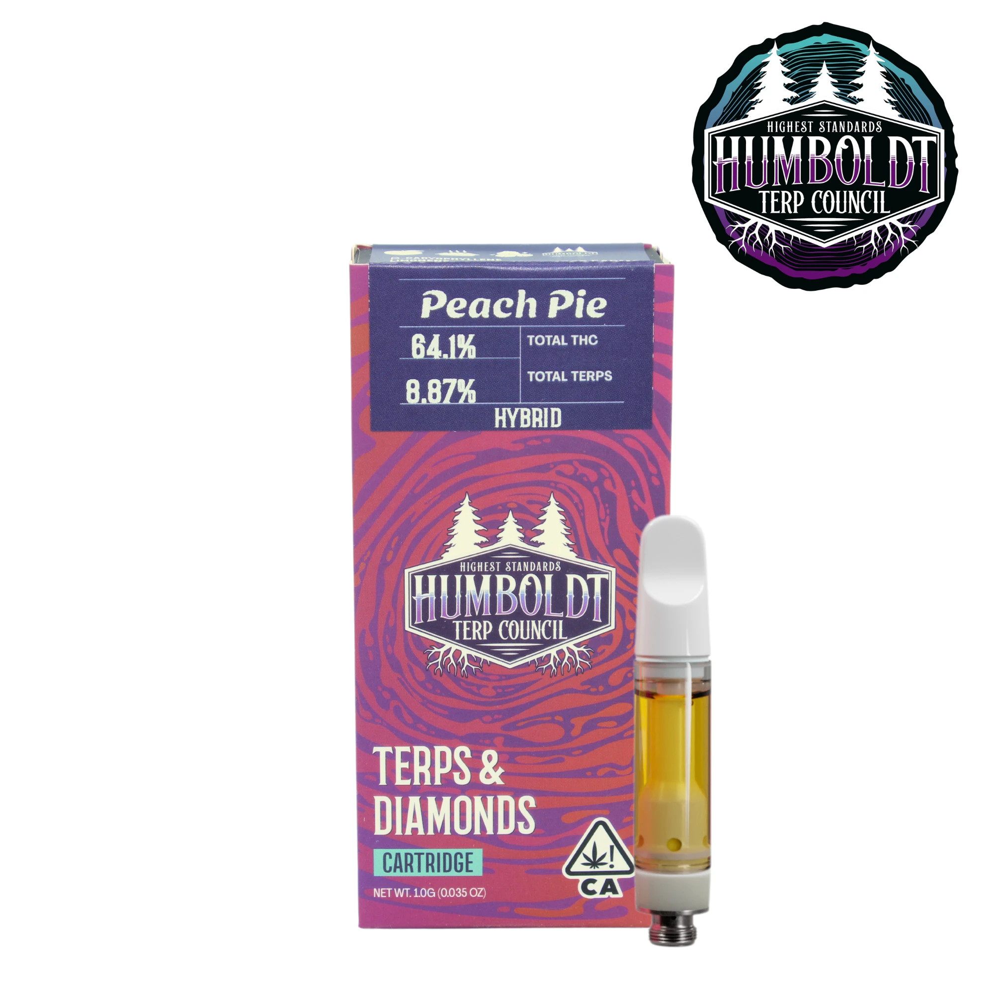 Humboldt Terp Council - Peach Pie Live Resin Cartridge Main Image