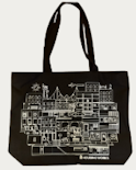 HW Black Cityscape Heavy Duty Tote