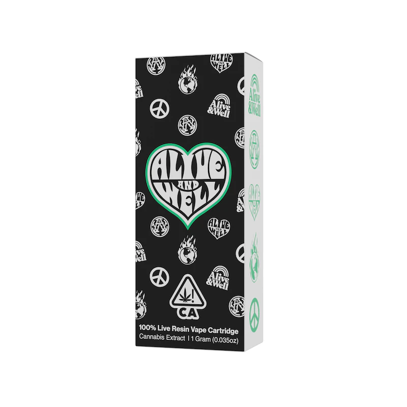 Alive & Well - Blueberry Cookies - Live Resin (Vape) - 1g (H) - Alive & Well Main Image