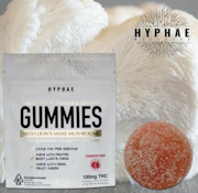 ON SALE HYPHAE WELLNESS-LIONS MANE-STRAWBERRY GUAVA -SOLVENTLESS ICE HASH CANNABIS INFUSED MUSHROOM GUMMIES-100MG THC