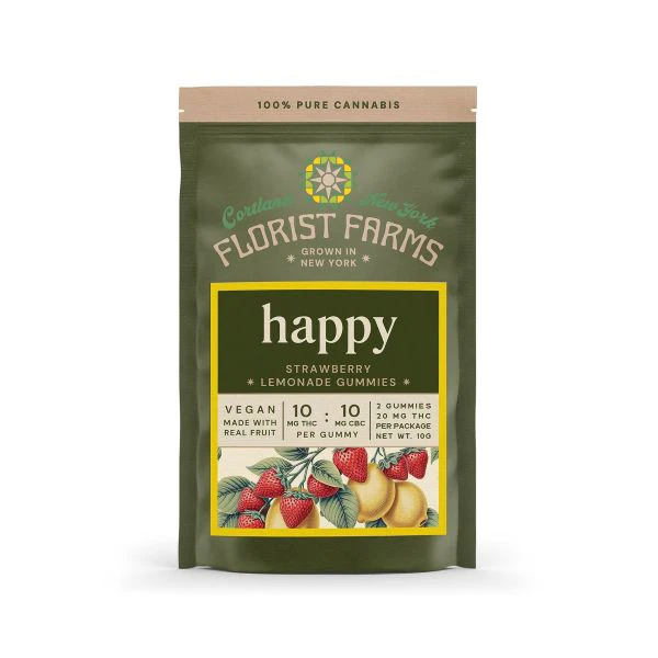 Florist Farms - Happy: Strawberry Lemonade | Gummies | 20mg 2pk | Florist Farms Main Image