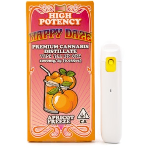 HAPPY DAZE - Apricot Freeze 1g Distillate All In One Cart - Happy Daze
