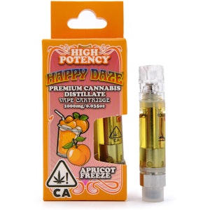 HAPPY DAZE - Apricot Freeze 1g Distillate Cart - Happy Daze