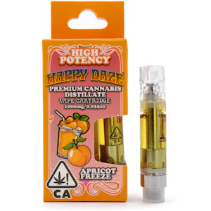 HAPPY DAZE - Apricot Freeze 1g Distillate Cart - Happy Daze