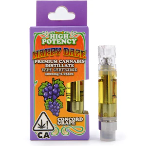 HAPPY DAZE - Concord Grape 1g Distillate Cart - Happy Daze