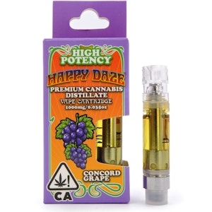 HAPPY DAZE - Concord Grape 1g Distillate Cart - Happy Daze