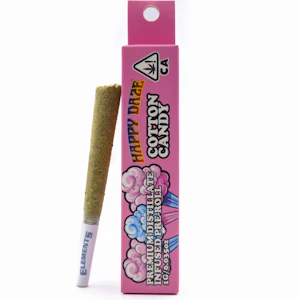 Happy Daze - Cotton Candy 1g Distillate Infused Pre-Roll - Happy Daze