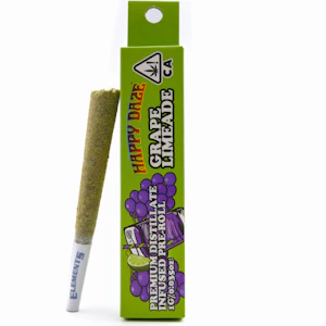 HAPPY DAZE - Grape Limeade 1g Distillate Infused Pre-Roll - Happy Daze
