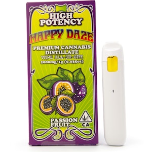 HAPPY DAZE - Passion Fruit 1g Distillate All In One Cart - Happy Daze