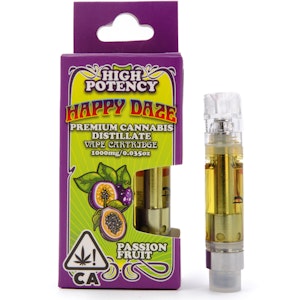 HAPPY DAZE - Passion Fruit 1g Distillate Cart - Happy Daze