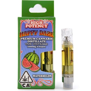 HAPPY DAZE - Watermelon 1g Distillate Cart - Happy Daze