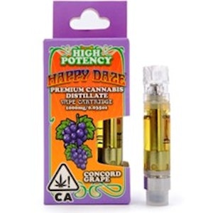 HAPPY DAZE - Concord Grape 1g Distillate Cart - Happy Daze