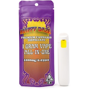 HAPPY DAZE - Grape Limeade 1g Distillate All In One Cart - Happy Daze