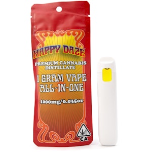 HAPPY DAZE - Cherry Pineapple 1g Distillate All In One Cart - Happy Daze