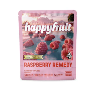 Happy Fruit - Happy Fruit - Raspberry Remedy Rosin Gummies THC:CBG:CBC 1:1:1 5ct 100mg