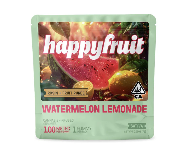 Happy Fruit - Happy Fruit - Watermelon Lifted Lemonade Single Gummy 100mg Main Image