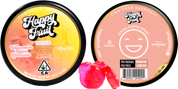 Happy Fruit - Happy Fruit - 100mg Rosin Gummies - Watermelon Lifted Lemonade