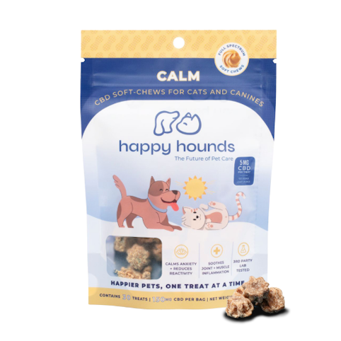 Happy Hounds - Calm Peanut Butter Chews (WS) 5mg 30 pieces CBD | Happy Hounds   -rr1
