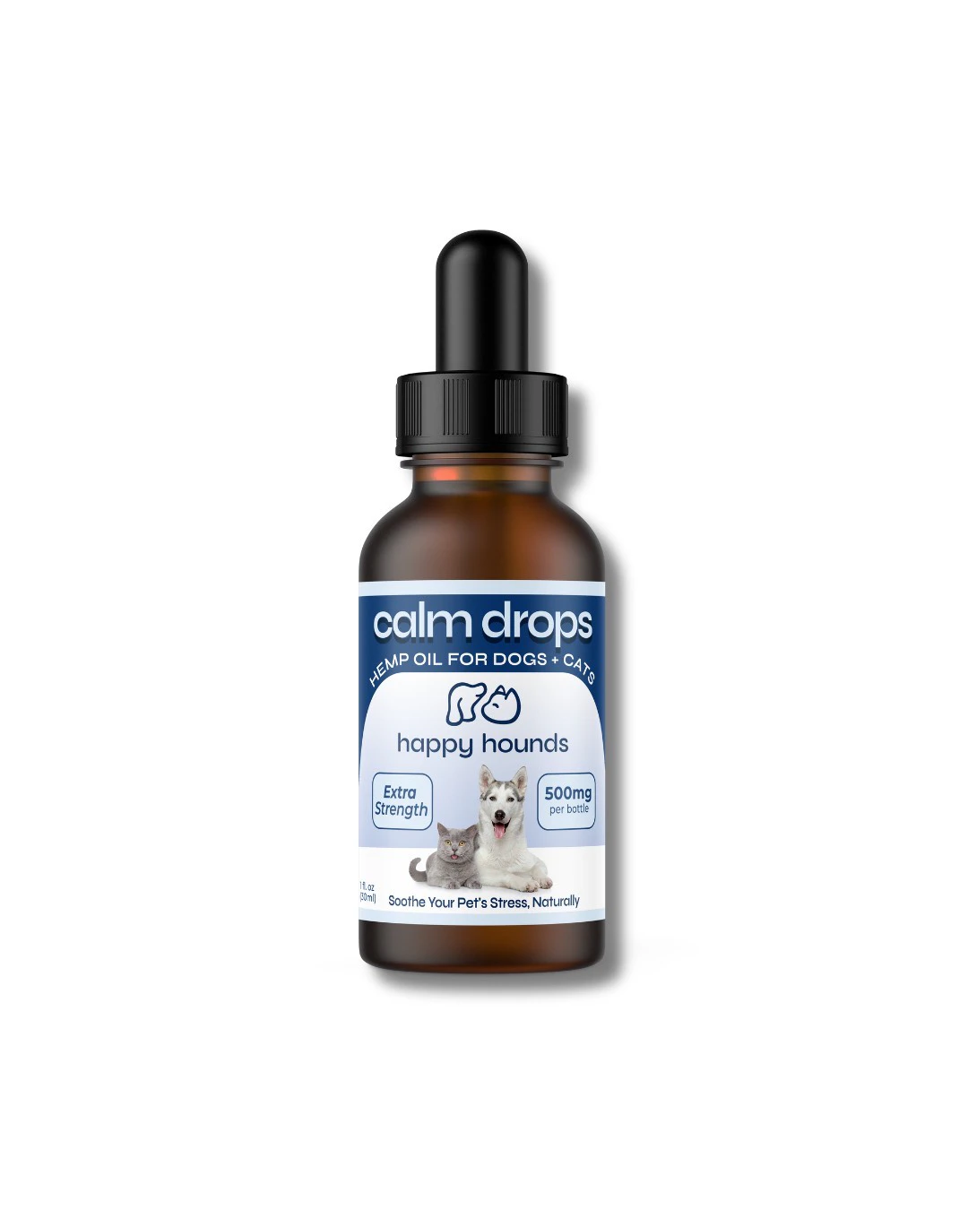 HAPPY HOUNDS - Calm Drops For Dogs & Cats 500MG CBD Main Image