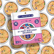 Hapy Birthday Brownie w/ White Chocolate 2:1, Single THC/CBG