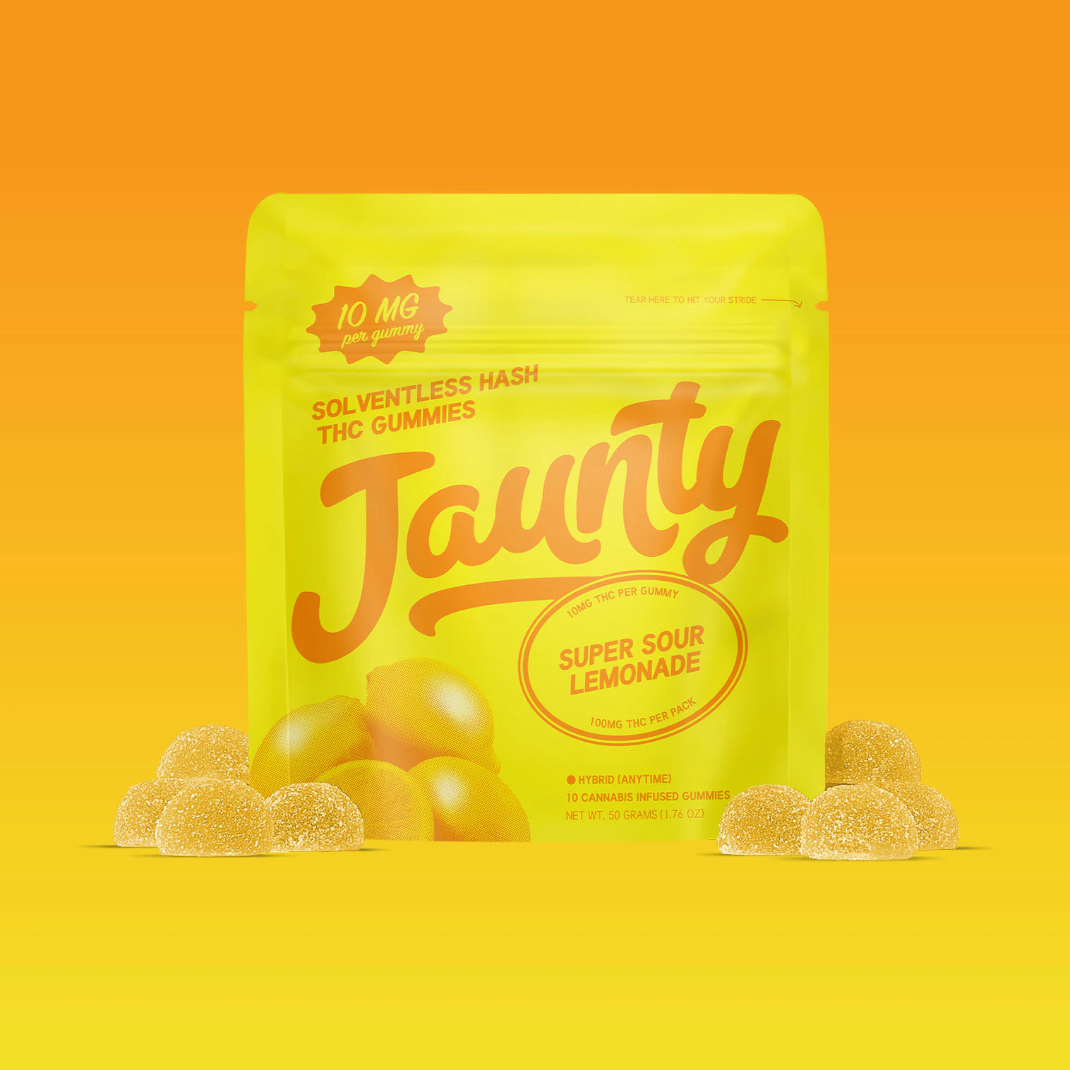 Jaunty - Jaunty - Super Sour Lemon - Hash Rosin Gummies Main Image