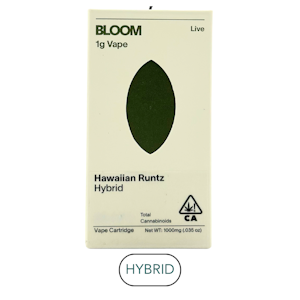 BLOOM - Bloom - Live Resin - Hawaiian Runtz - Vape Cart - 1.0g