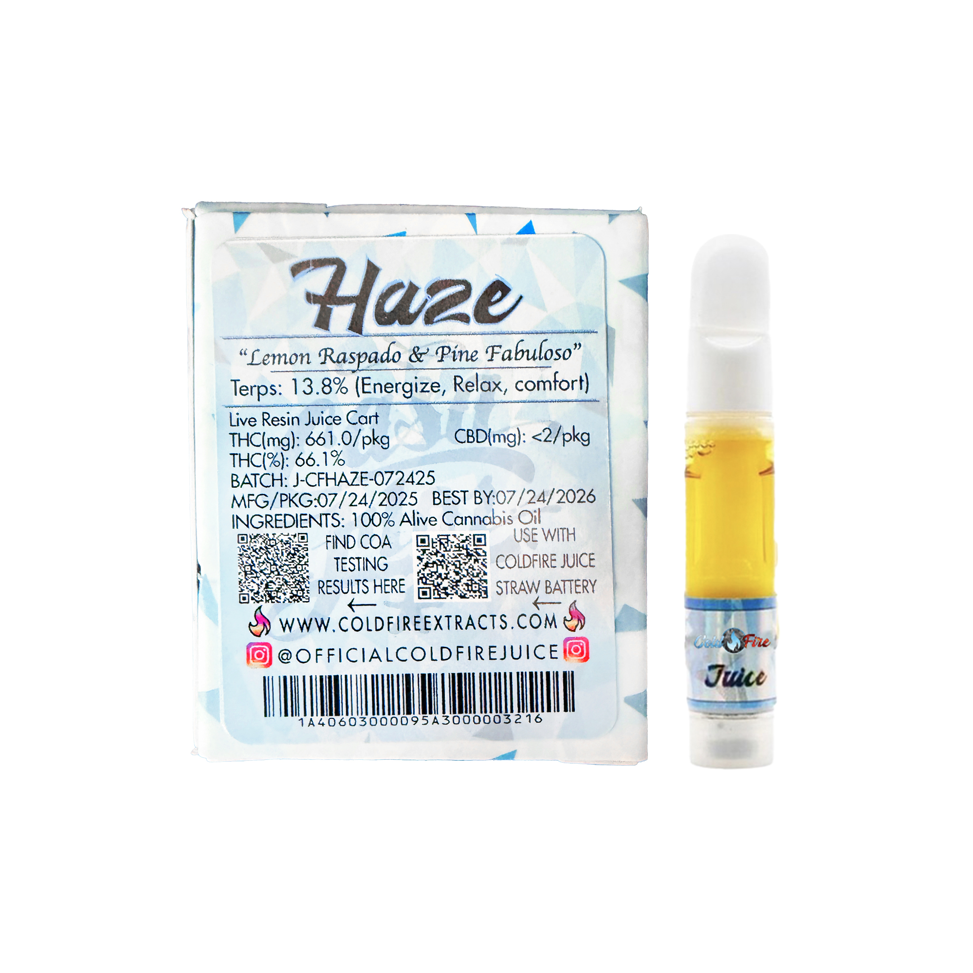 ColdFire x Casa Flor Haze Live Juice Cartridge 1.0g