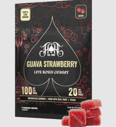 Heavy Hitters - Guava Strawberry Live Rosin Gummies 5pk Main Image