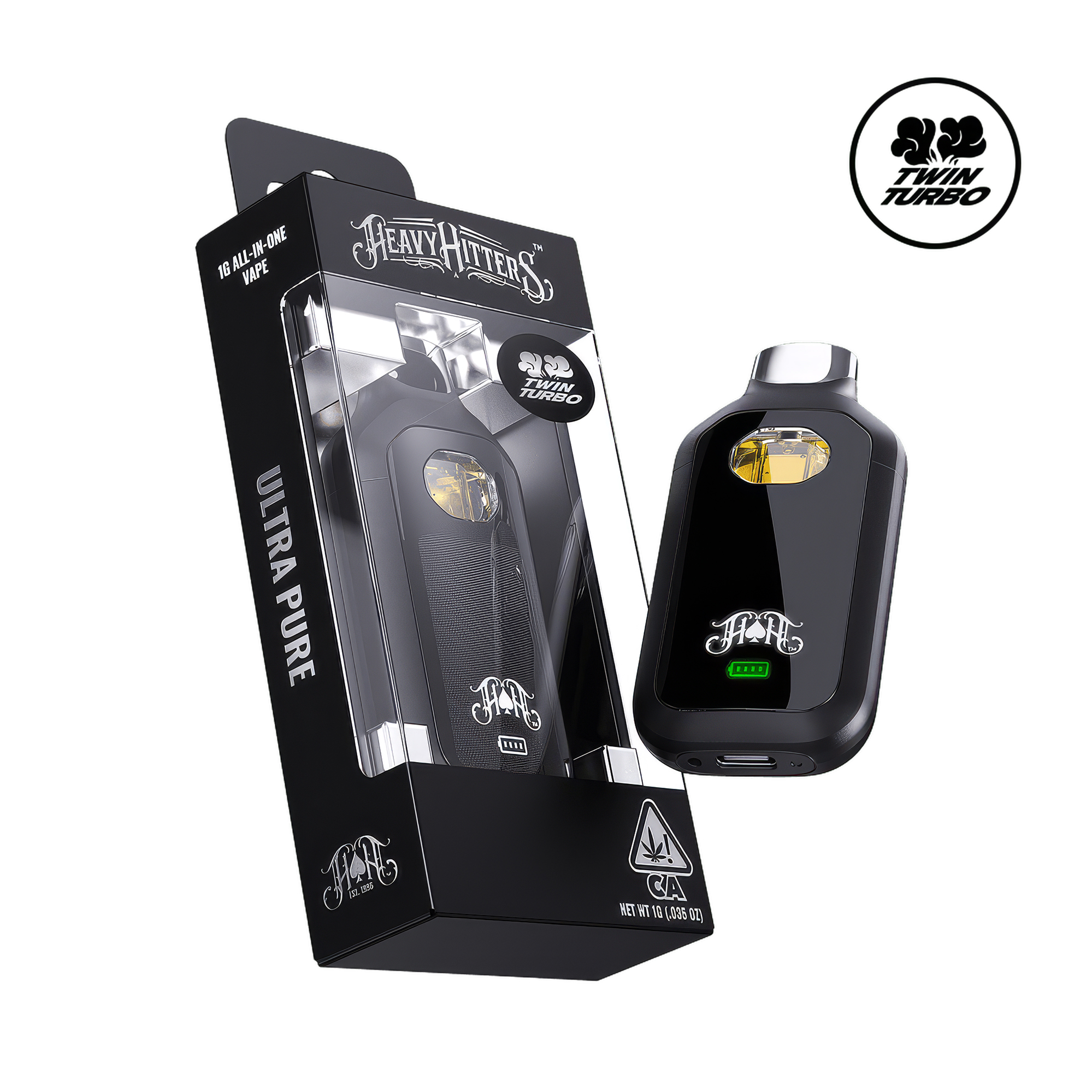 Heavy Hitters Blue Dream Ultra Pure Twin Turbo All-In-One Vape 1.0g