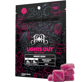 Lights Out 1:1 Midnight Cherry Gummies (THC:CBN)
