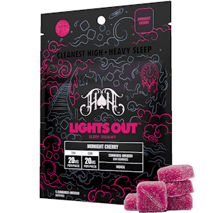 HEAVY HITTERS - Lights Out 1:1 Midnight Cherry Gummies (THC:CBN)