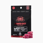 HEAVY HITTERS: Lights Out Midnight Cherry Ultra Potent Sleep Gummies 1:1 (THC:CBN)