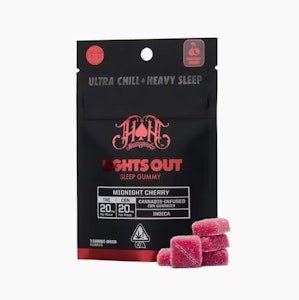 Heavy Hitters - HEAVY HITTERS: Lights Out Midnight Cherry Ultra Potent Sleep Gummies 1:1 (THC:CBN)