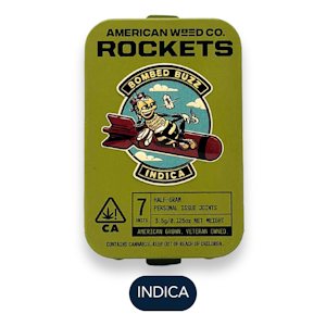 AMERICAN WEED COMPANY - AmWeCo - Bombed Buzz High THC - Infused Preroll Pack - 7pk - 3.5g