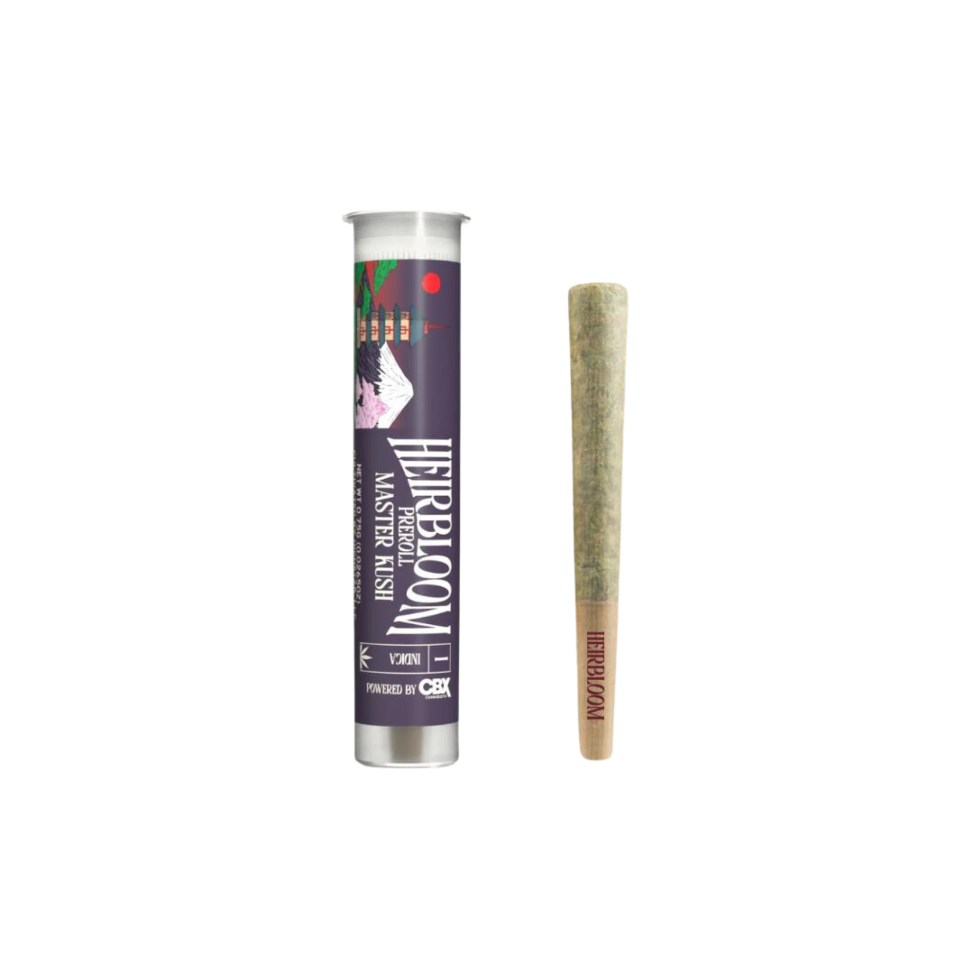 CBX: Cannabiotix - Heirbloom -Master  Kush - .75G Pre-roll Main Image