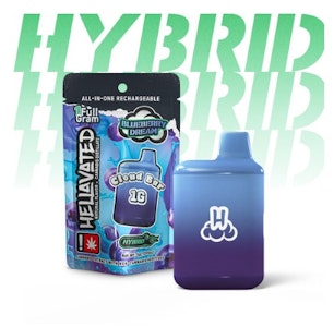 Hellavated - Blueberry Dream, Flavored Distillate Disposable, 1g