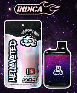Hellavated - Huckleberriez, Flavored Distillate Disposable, 1g