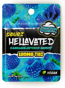 Hellavated - Sour Blue Raspberry, Gummy, Single