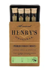 HENRY'S ORIGINAL - Henry's - Preroll - GRAPE APE - 4pk (I) 2g