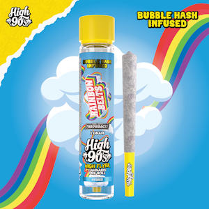 HIGH 90'S - High 90's - 1g Bubble Hash Infused Preroll - Rainbow Belts