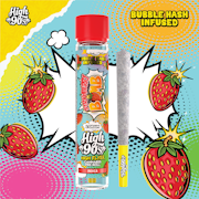 High 90's - 1g Bubble Hash Infused Preroll - Strawberry Bomb