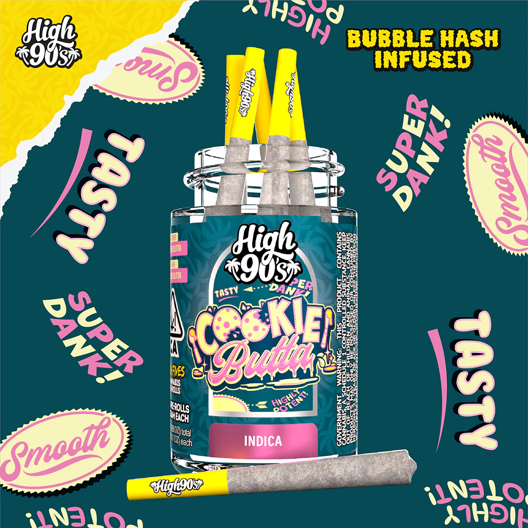 HIGH 90s - High 90's - 2.5g - 5ct Bubble Hash Pack - Cookie Butta Main Image