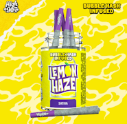 High 90's - 5pk Bubble Hash Prerolls - Lemon Haze