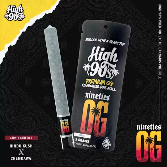 HIGH 90s - High 90's High Roller Preroll 1.5g Nineties OG Main Image