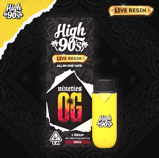 HIGH 90s - High 90's Live Resin All In One 1g Nineties OG Main Image