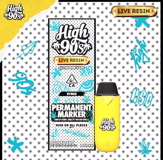 HIGH 90s - High 90's Live Resin All In One 1g Permanent Marker Main Image